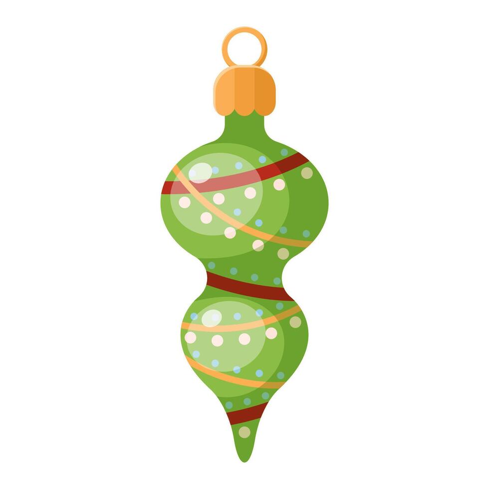 Green icicle tree decoration vector