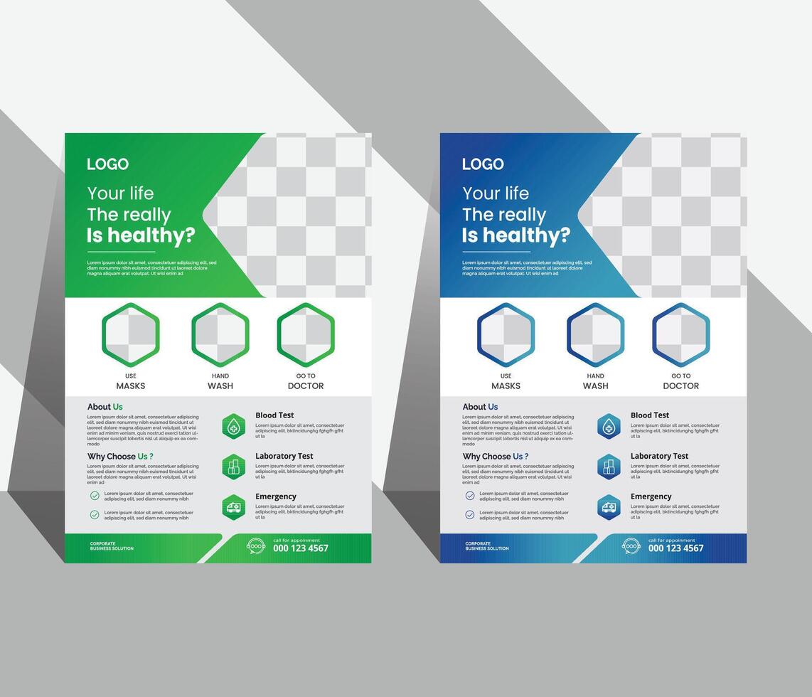 Flyer Templates for healthcare vector