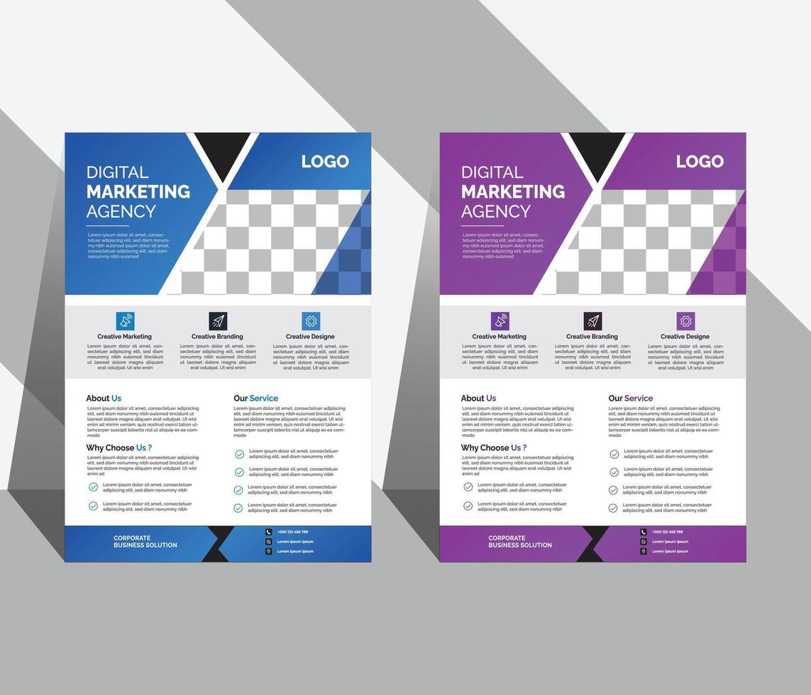 digital marketing Flyer design vector