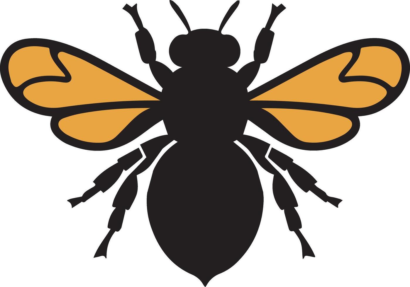 Bee icon on white background, A Bee Silhouette Icon Set vector