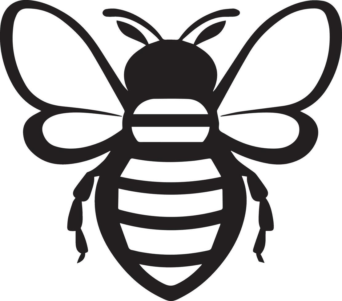 Selection of hand-drawn bees in different styles, A Bee Silhouette Icon Set vector