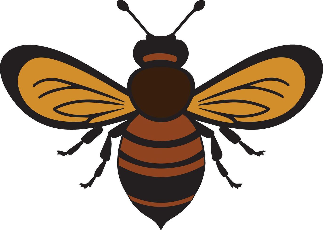 Bee Icon, Bug Logo on White Background, A Bee Silhouette Icon Set vector