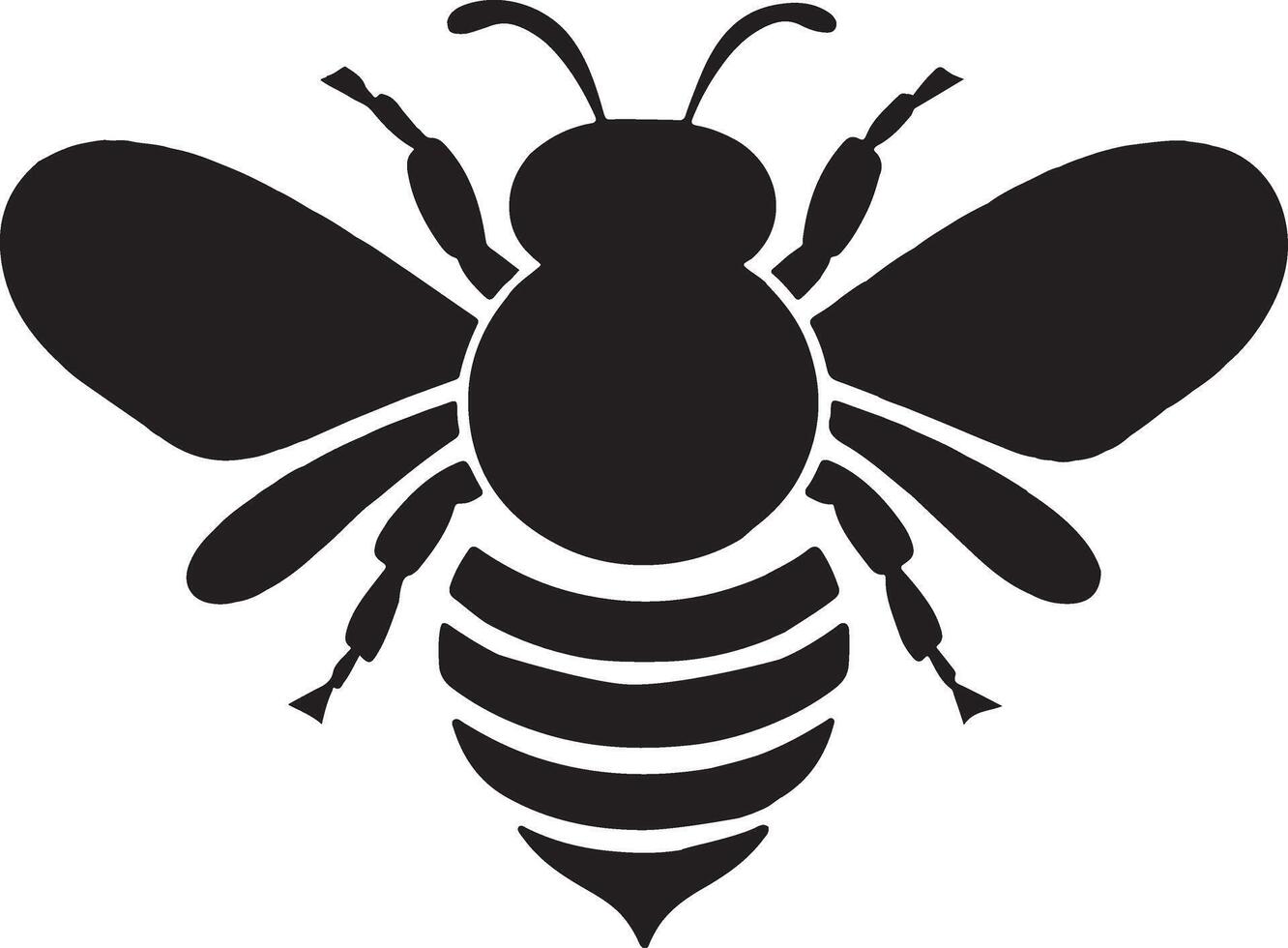 suitable for a variety of industries. Minimalistic aesthetic, A Bee Silhouette Icon Set vector