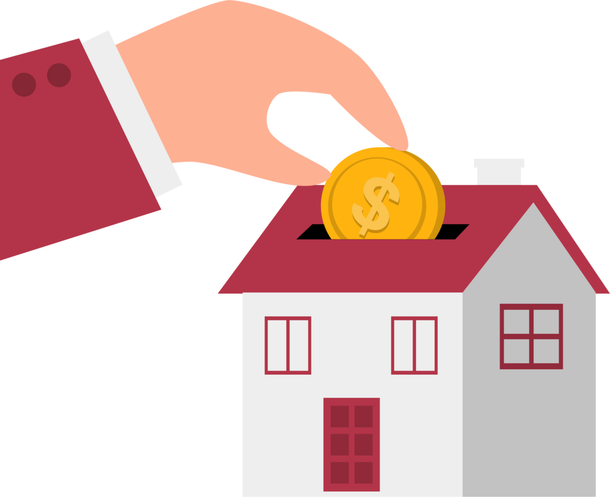 Home saving illustration png