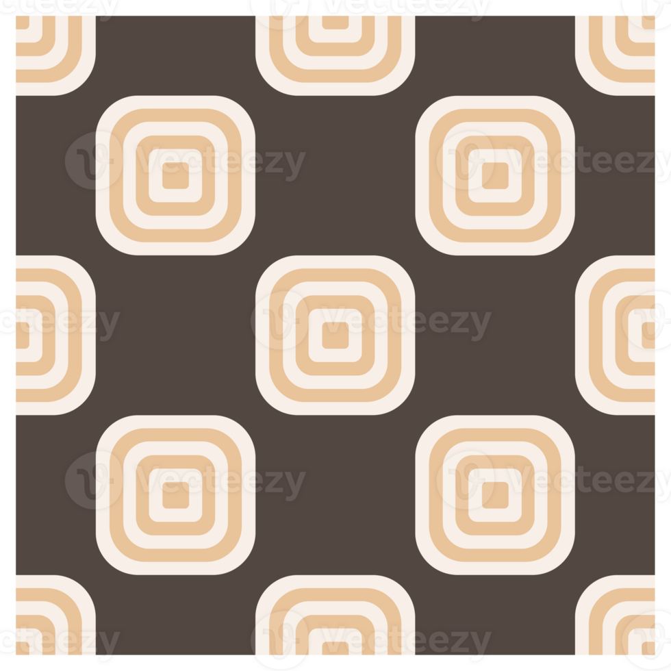 Seamless Retro Squares Brown And Cream Repeating Surface Pattern png