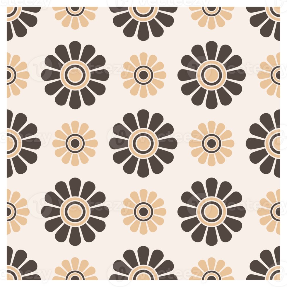 Seamless Daisy Flowers Floral Repeating Surface Pattern png
