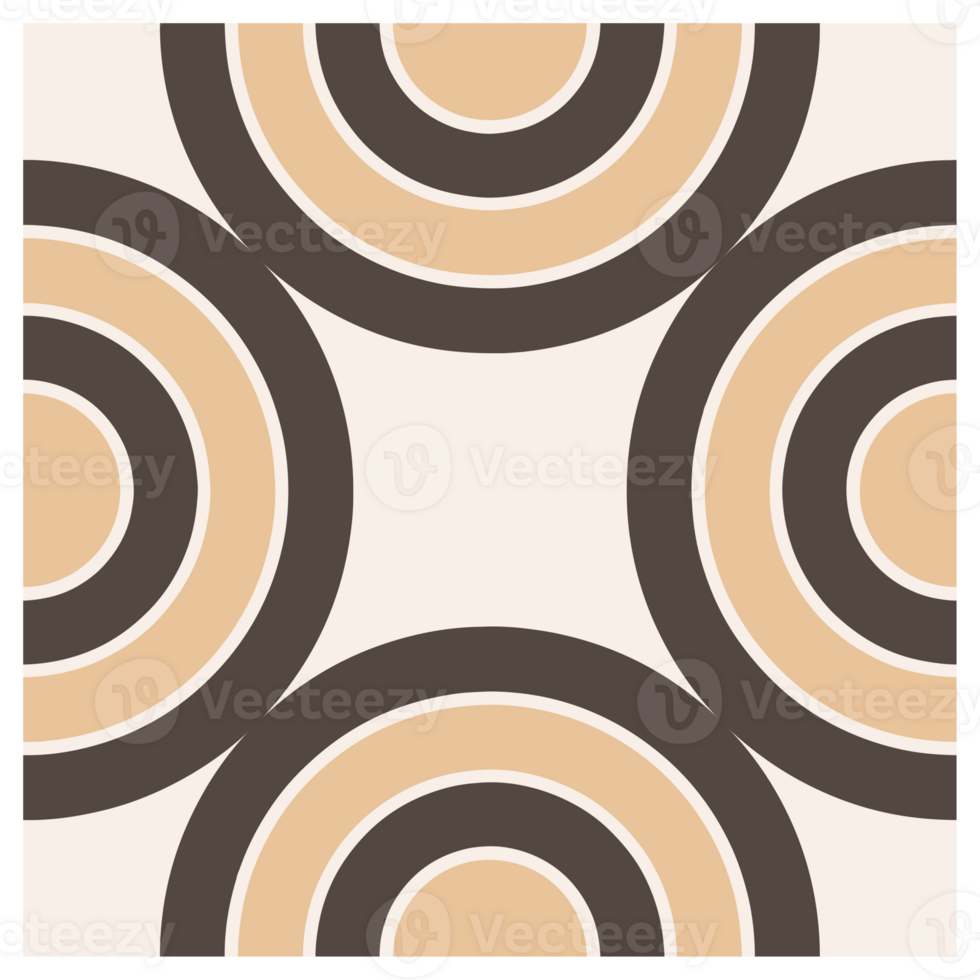 Seamless Big Circles Retro Brown And Cream Repeating Surface Pattern png