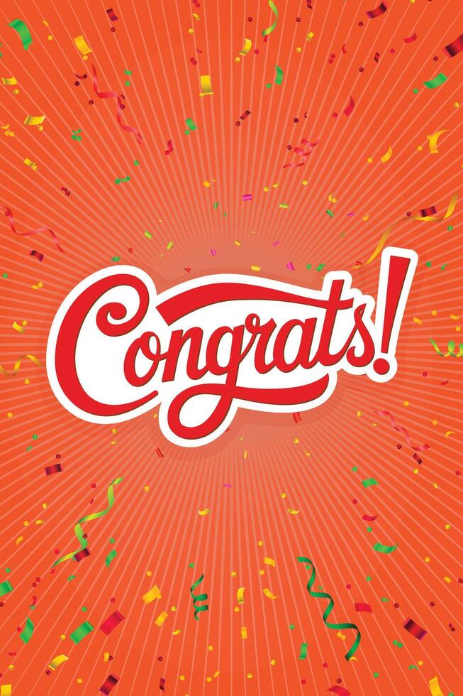 Congratulation Typography illustration for greetings vector