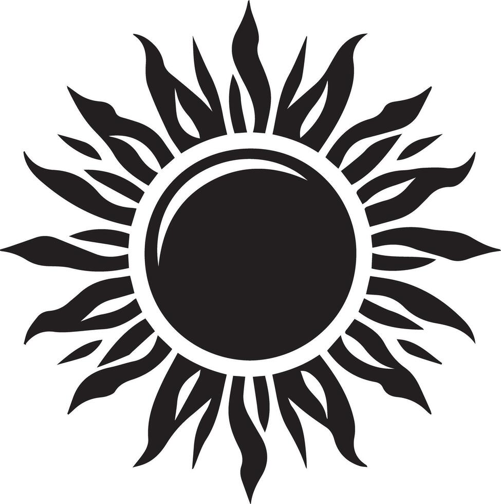Sun tattoo design vector