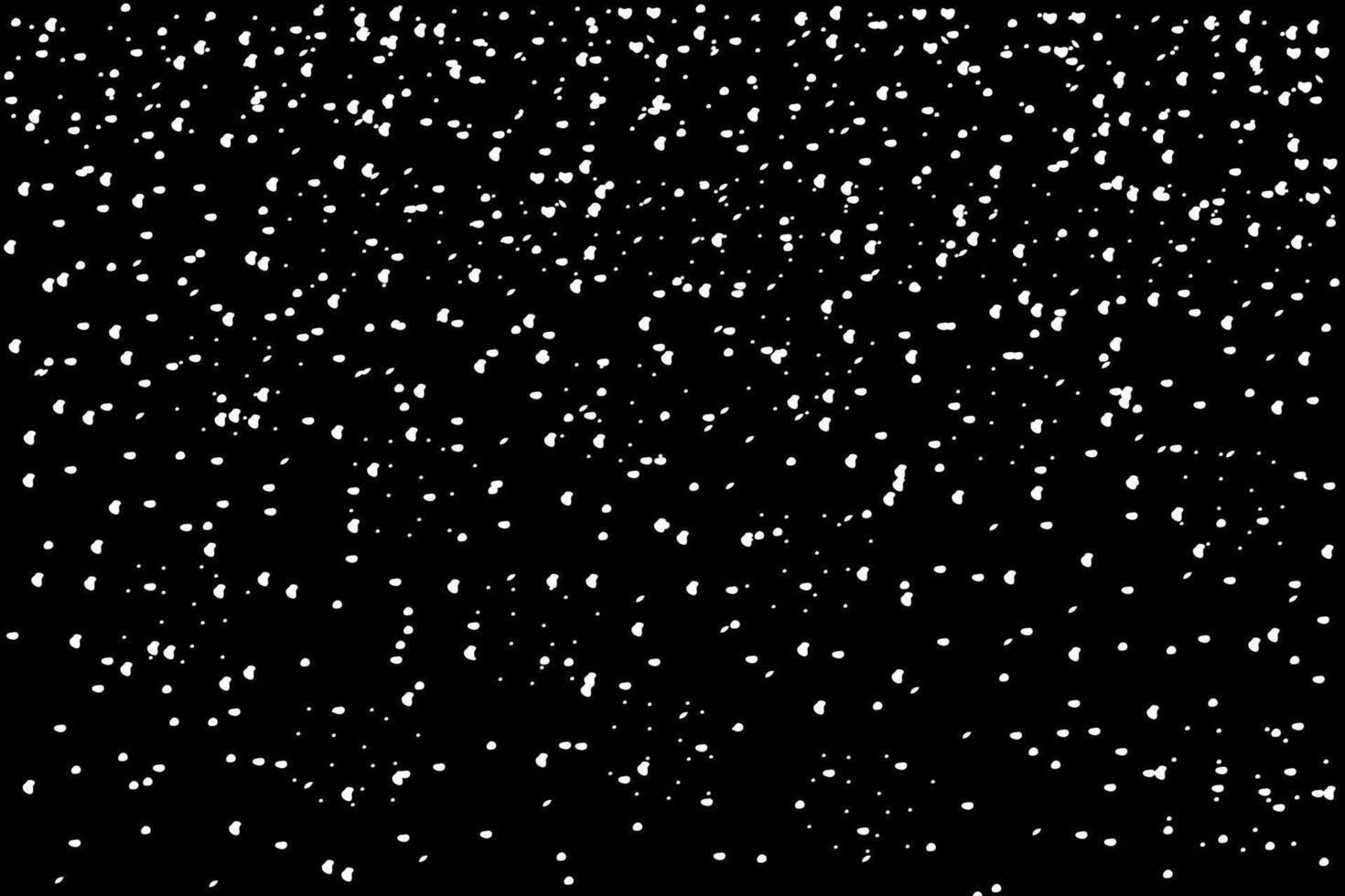 White snow background on black background. Snowfall texture. Grainy white pattern with snowstorm effect. vector