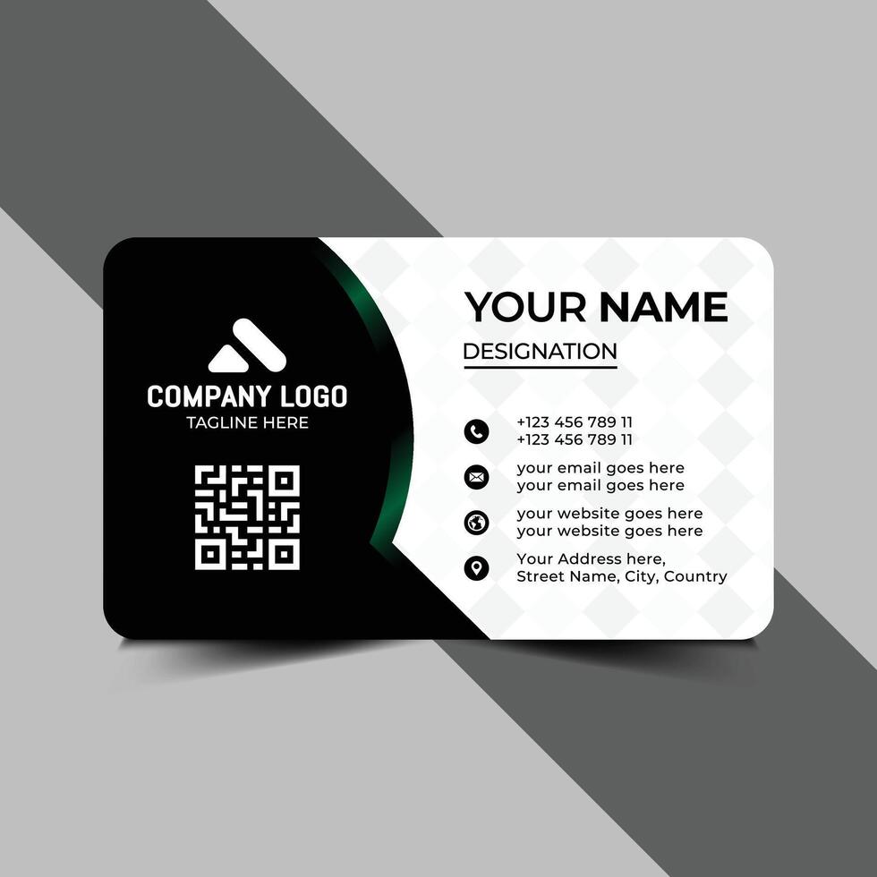 One side Creative And Modern Clean Business Card Design Template, Online Business Card Design vector
