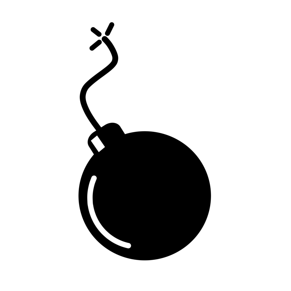 Bom icon in flat design. png