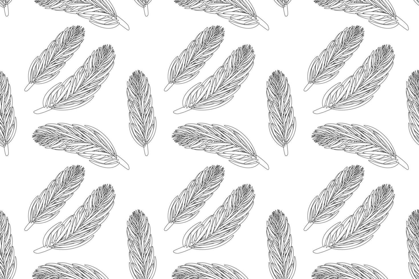 Festive seamless pattern of pine branches for Christmas and New Years Eve coloring activities. Perfect for holiday-themed projects and decor. vector