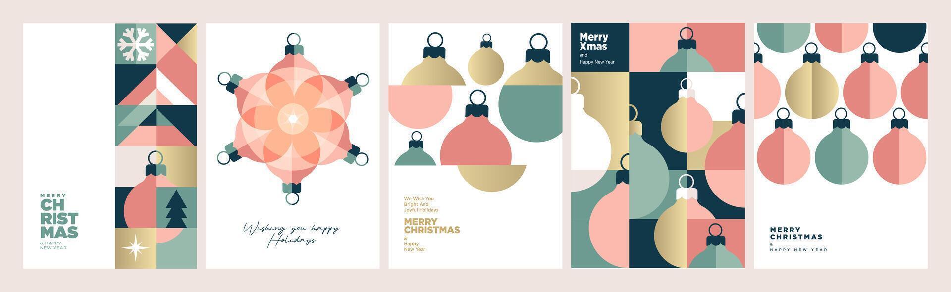 Christmas and New Year Greeting Cards. illustration concepts for background, greeting card, party invitation card, website banner, social media banner, marketing material. vector