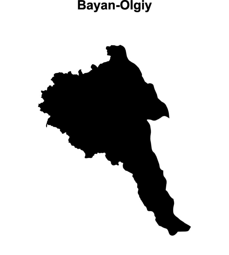 Bayan-Olgiy province blank outline map vector