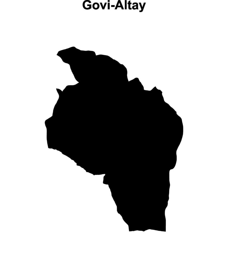 Govi-Altay province blank outline map vector