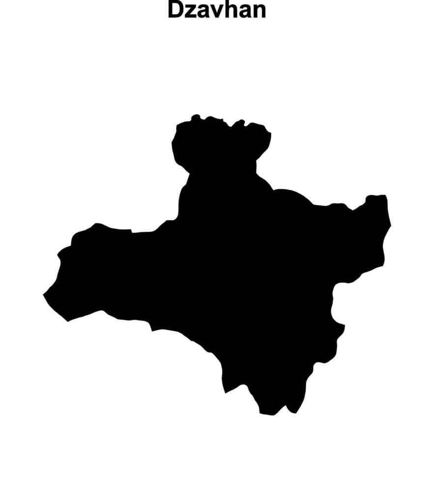 Dzavhan province blank outline map vector