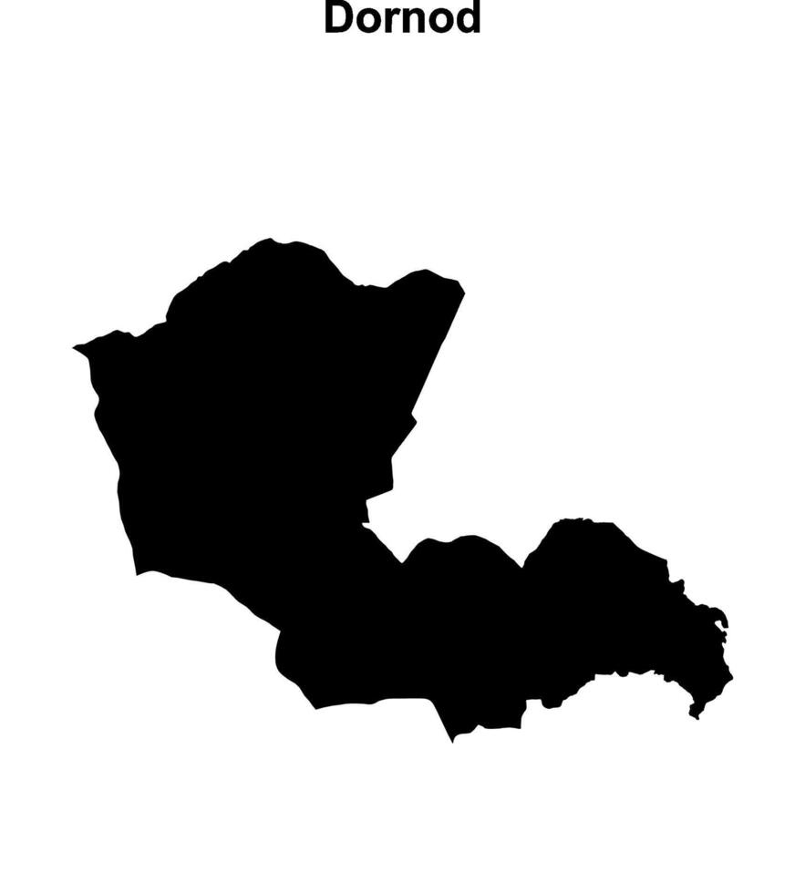 Dornod province blank outline map vector
