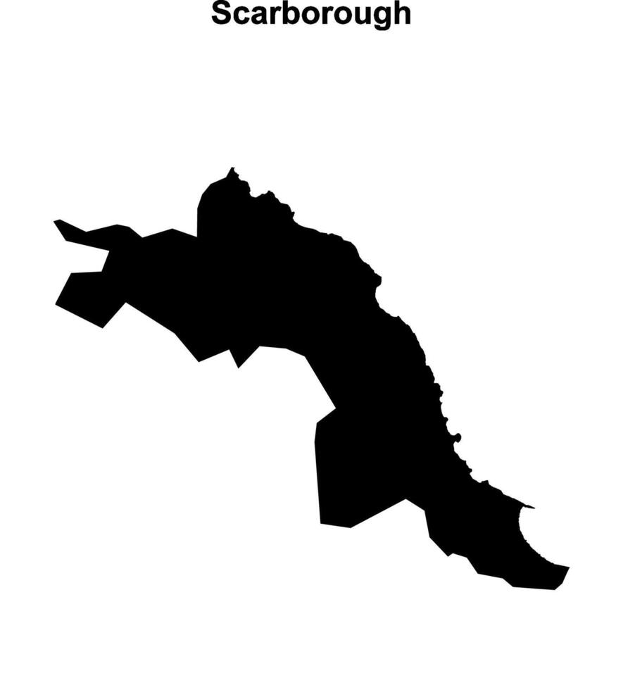 Scarborough blank outline map vector