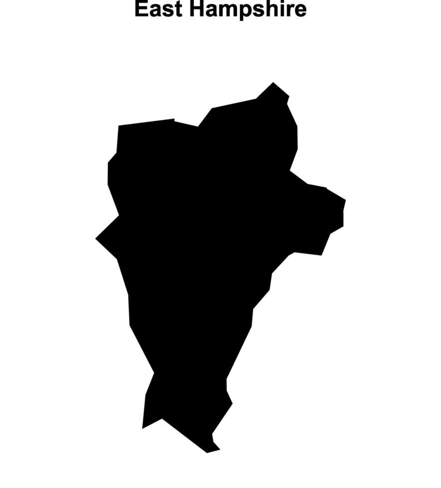East Hampshire blank outline map vector