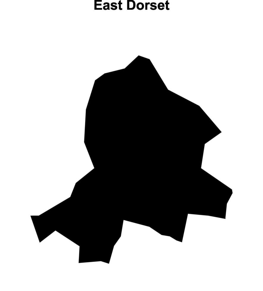 East Dorset blank outline map vector