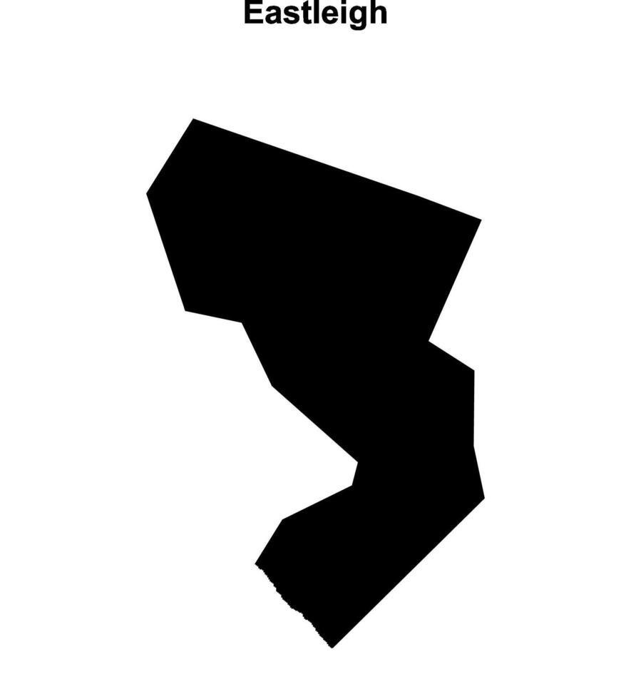 Eastleigh blank outline map vector