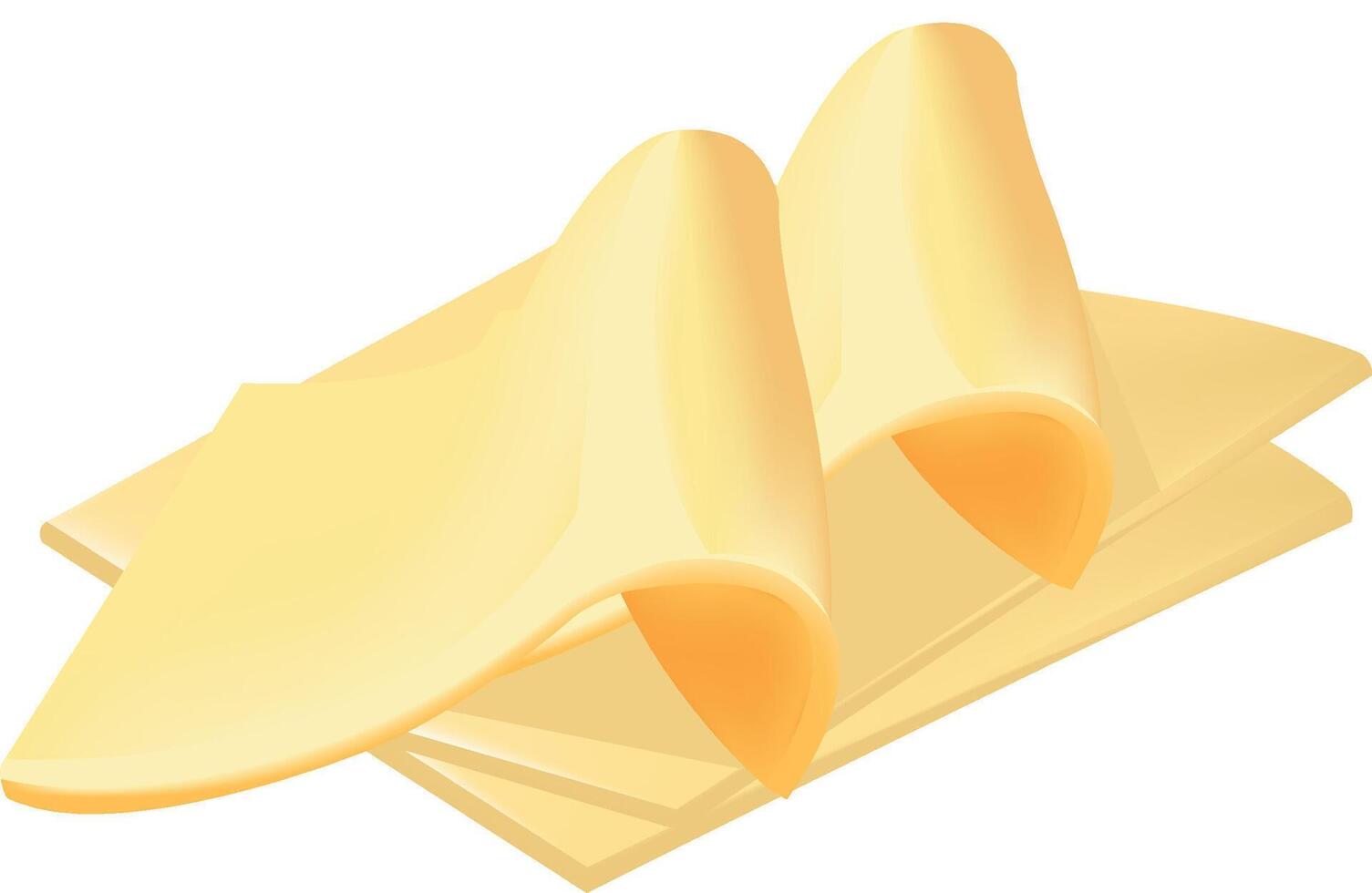A stack of yellow paper on a white background vector