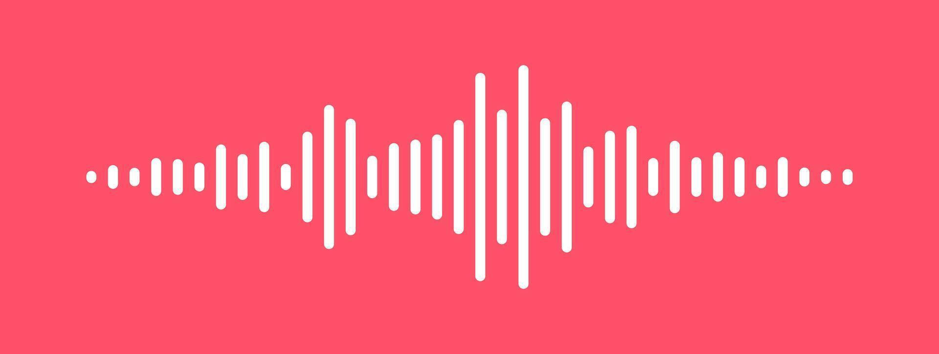 Audio waveform, music wave elements vector