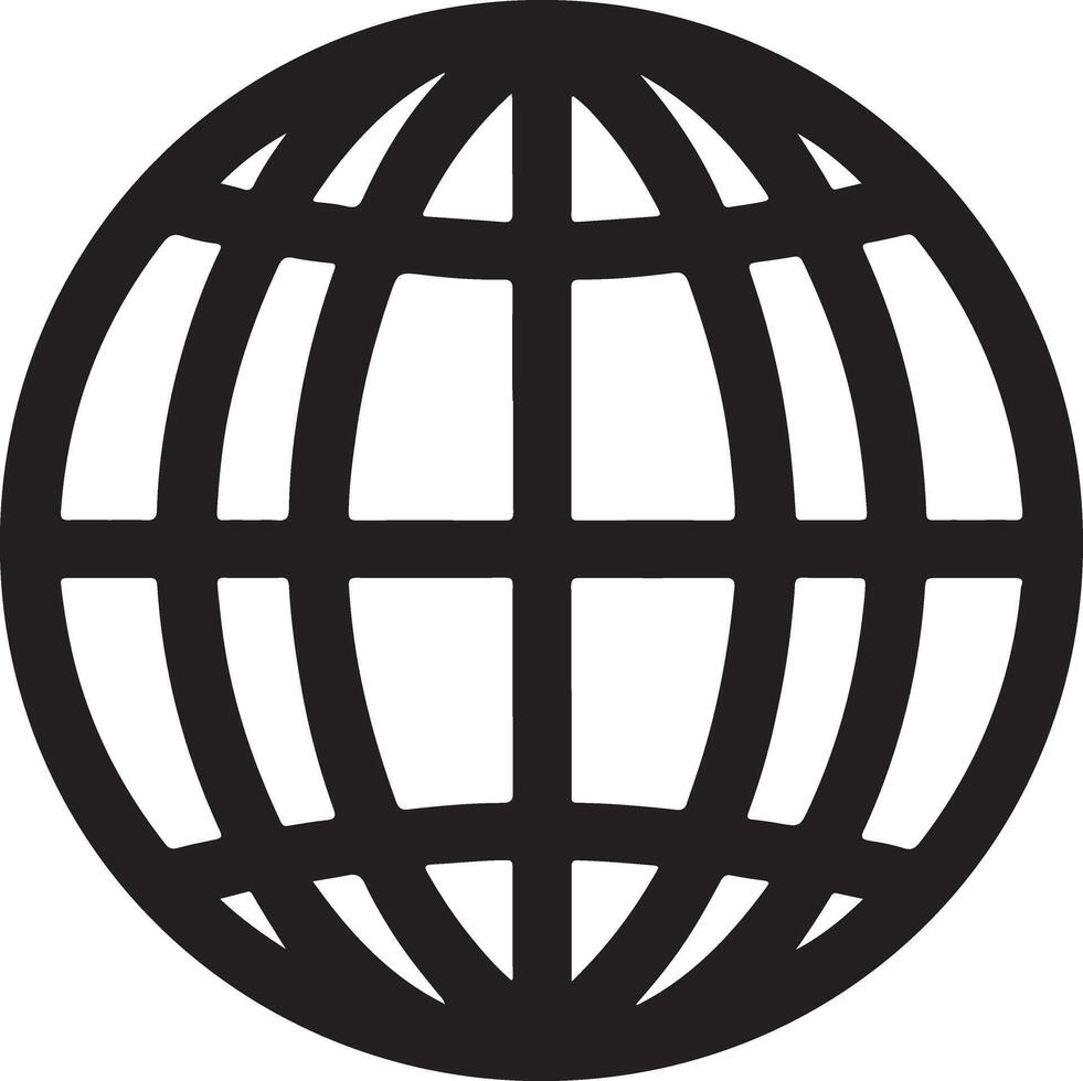 Globe Icon Silhouette Design Collection vector