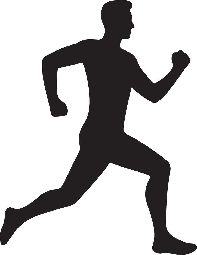 Unique Runner Icon Silhouette for Creative Projects vector