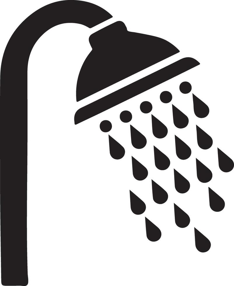 Customizable Shower Logo Silhouette for Creatives vector