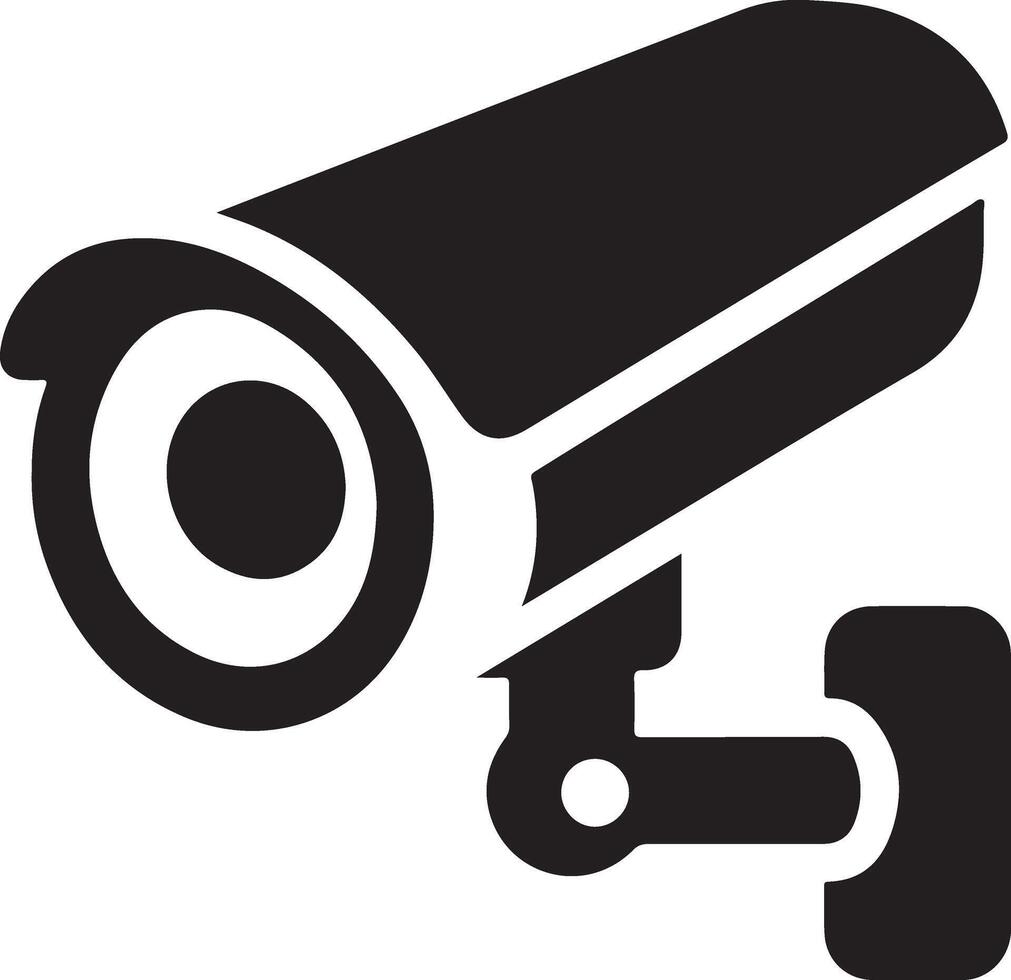 Unique Security Camera Silhouette Illustration for Branding vector