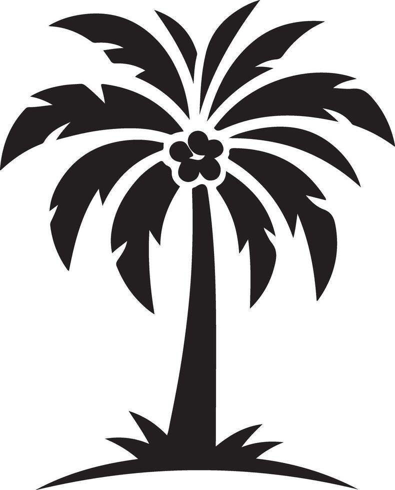 Palm Tree Silhouette Art for Tropical Themes vector