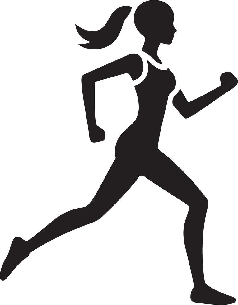 Modern Runner Icon Silhouette Art for Your Portfolio vector