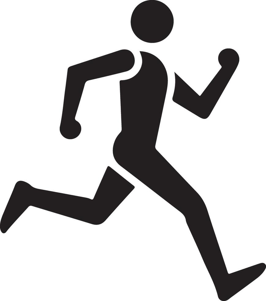 Dynamic Runner Icon Silhouette Design Ideas vector