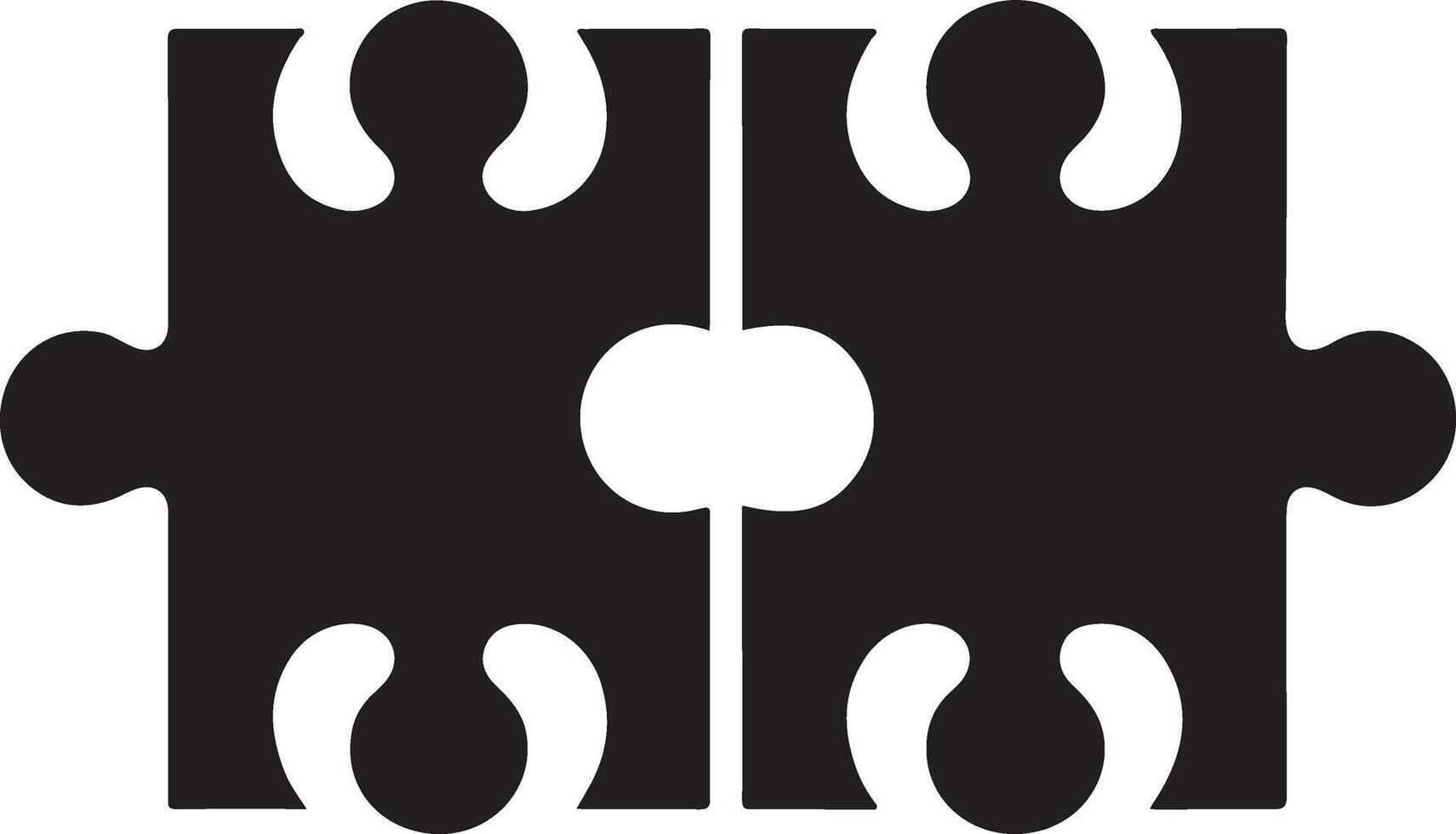 Modern Puzzle Together Icon for Designers vector