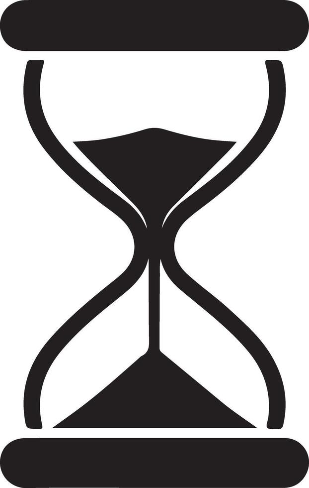 Professional Sand Hourglass Silhouette for Print and Web vector