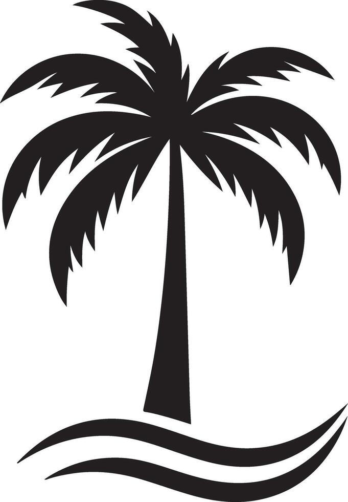 Minimalist Palm Tree Silhouette for Modern Designs vector