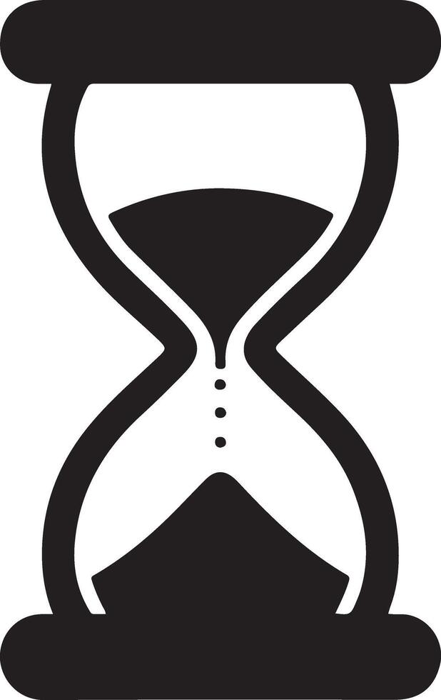 Capture Time with Sand Hourglass Silhouette Image vector