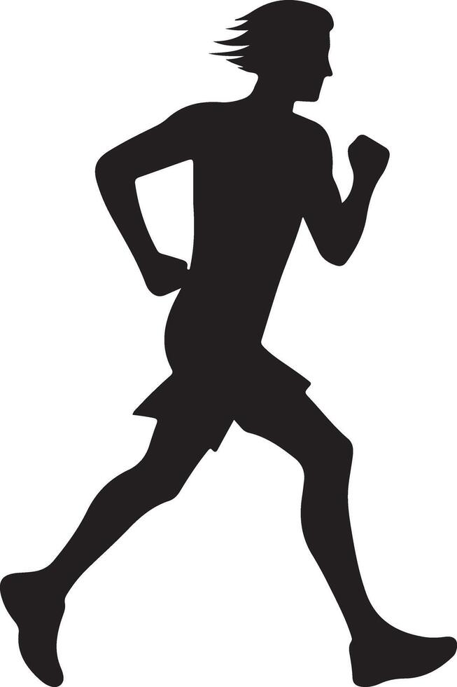 High Quality Runner Icon Silhouette Design Resources vector
