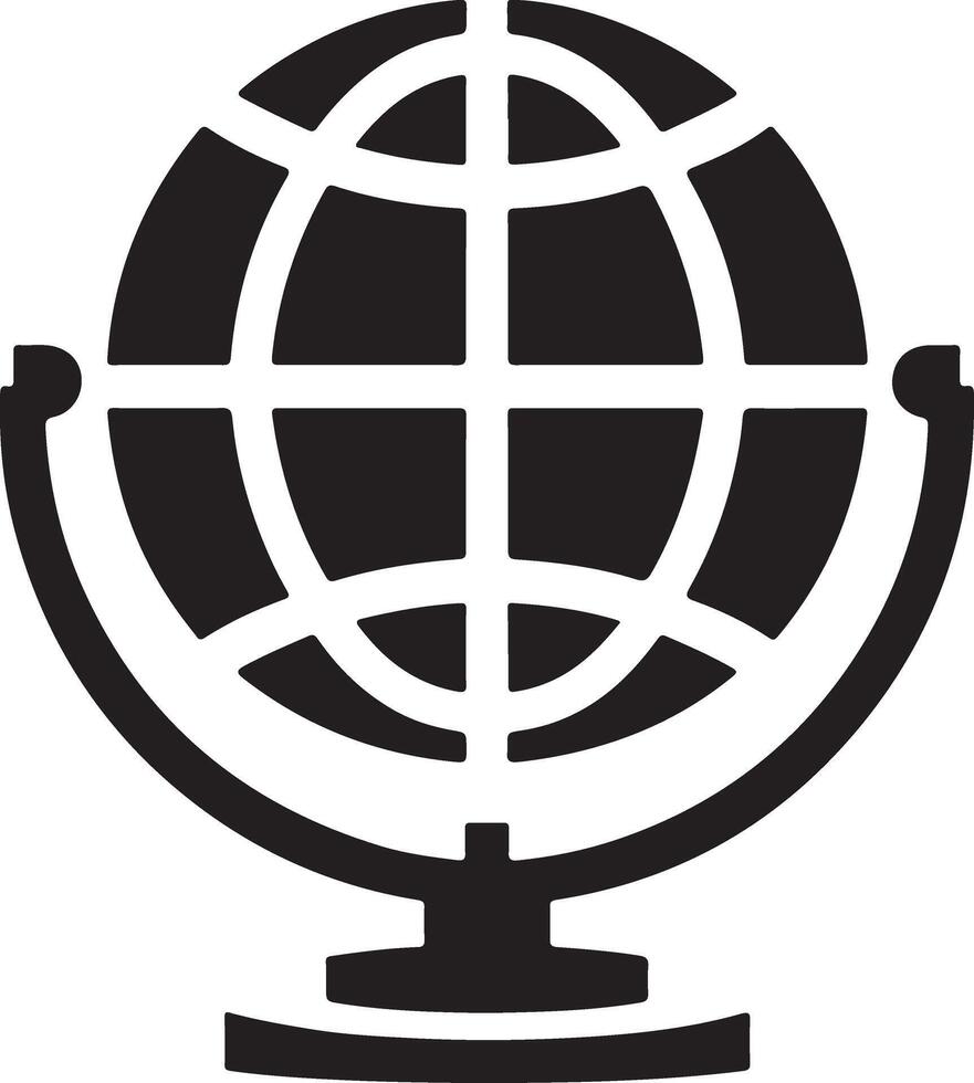 Creative Globe Icon Silhouette Graphics for Designers vector