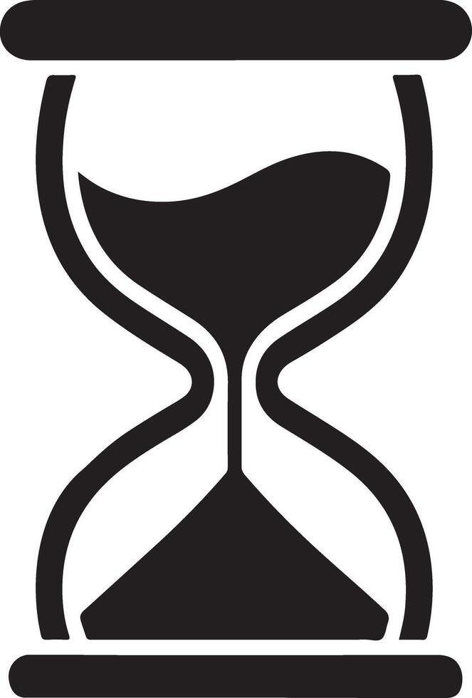 Sand Hourglass Silhouette Illustration for Creative Projects vector