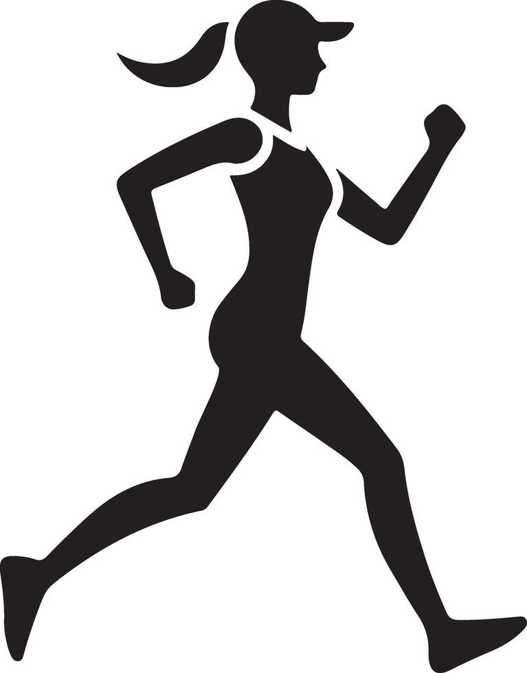 Creative Runner Symbol Silhouette Illustration Concepts vector