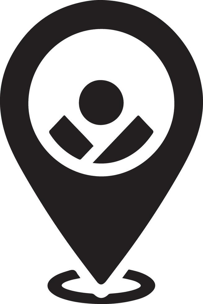 Versatile Location Pin Icon Silhouette Artwork Collection vector