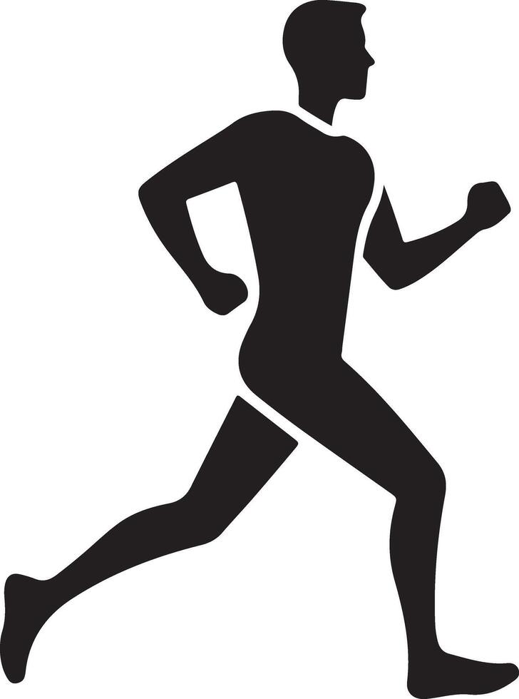 Comprehensive Runner Silhouette Icon Design Options Available vector