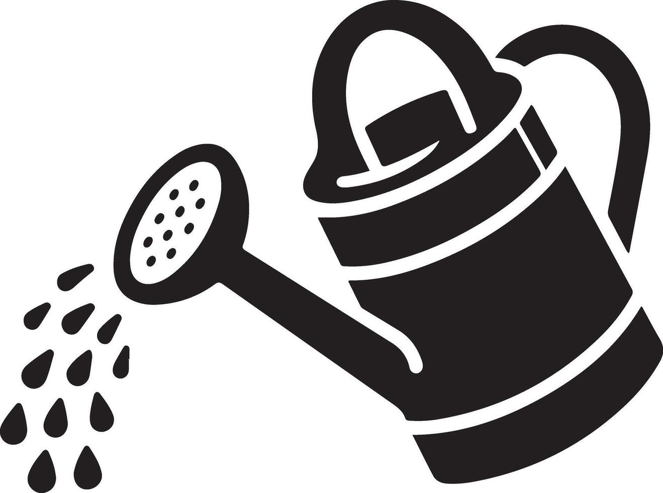 High-Quality Watering Can Silhouette Art for Designers vector