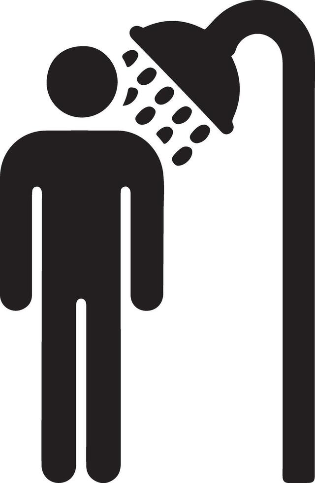 Elegant Shower Man Logo Design for Branding vector