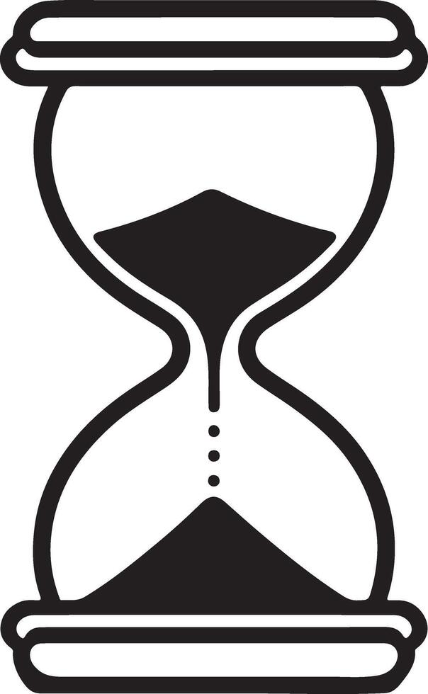 Sand Hourglass Silhouette Image for Marketing Materials vector