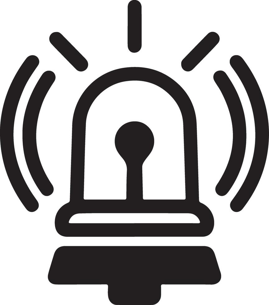 Siren Flat Icon Silhouette Art for Commercial Use vector