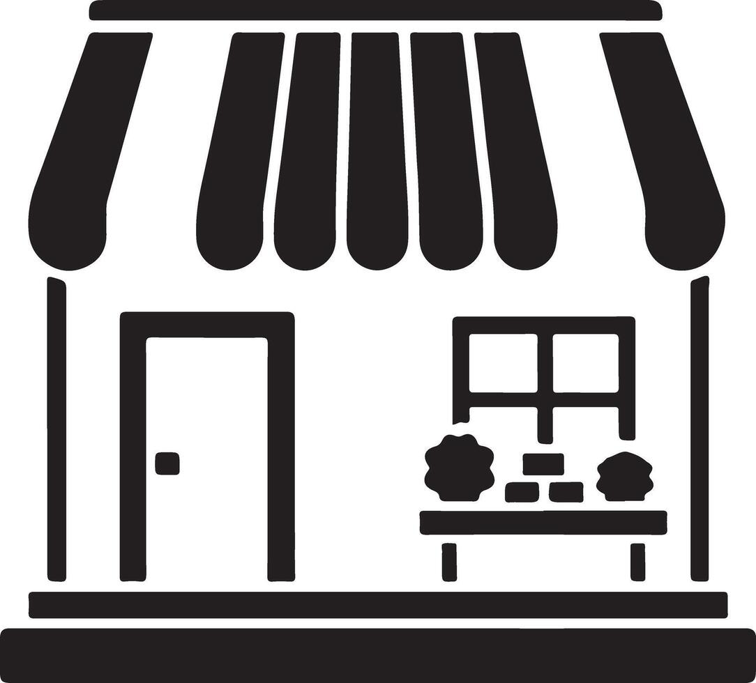 Detailed Silhouette Shop Icons for Graphic Design Purposes vector
